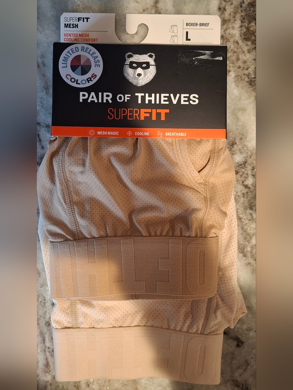 Pair of Thieves SuperFit Boxer Briefs MENS LARGE BROWN